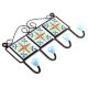 Turquoise And Red Tiny Flower Tiles Hooks